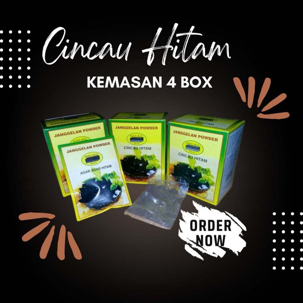 

Janggelan Cincau Hitam Kemasan Alumunium 1kg/1000 gram Kemasan 4 Box