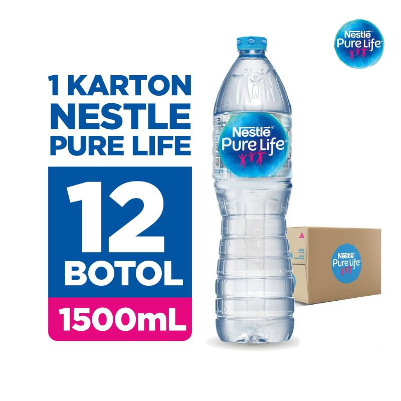 

Nestle Pure Life Air Mineral 1500ml 1 dus 12 botol