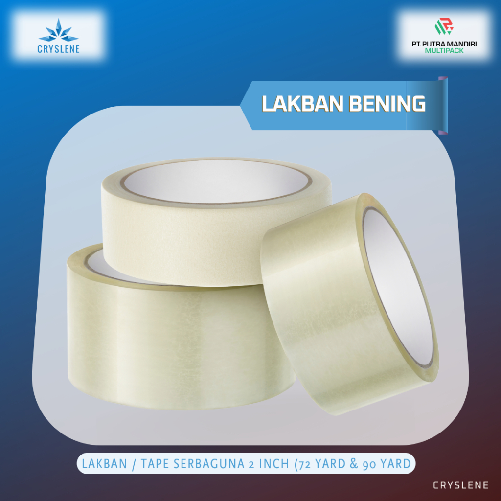 

CRYSLENE Lakban Bening 2 Inch (72Yard & 90Yard)