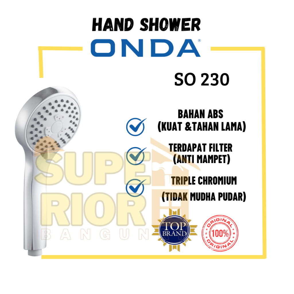 ONDA  Hand Shower | ONDA SO 230 | Shower Kamar Mandi | ONDA Shower Set | Shower Mandi |
