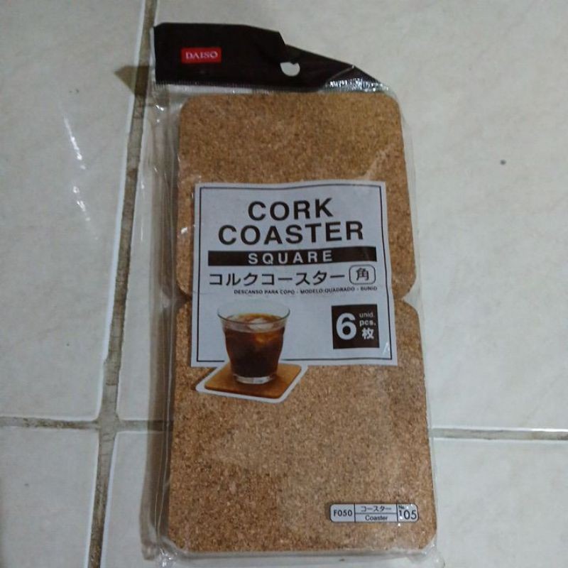 Produk Populer DAISO cork coaster alas gelas cangkir tatakan gabus 6pc ...