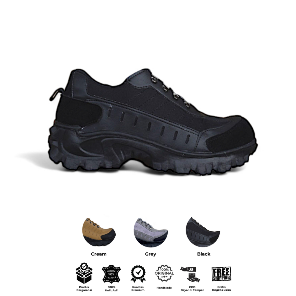 SEPATU DELTA PENDEK HITAM SEPATU DELTA SAFETY SEPATU DELTA TACTICAL BOOTS LOW