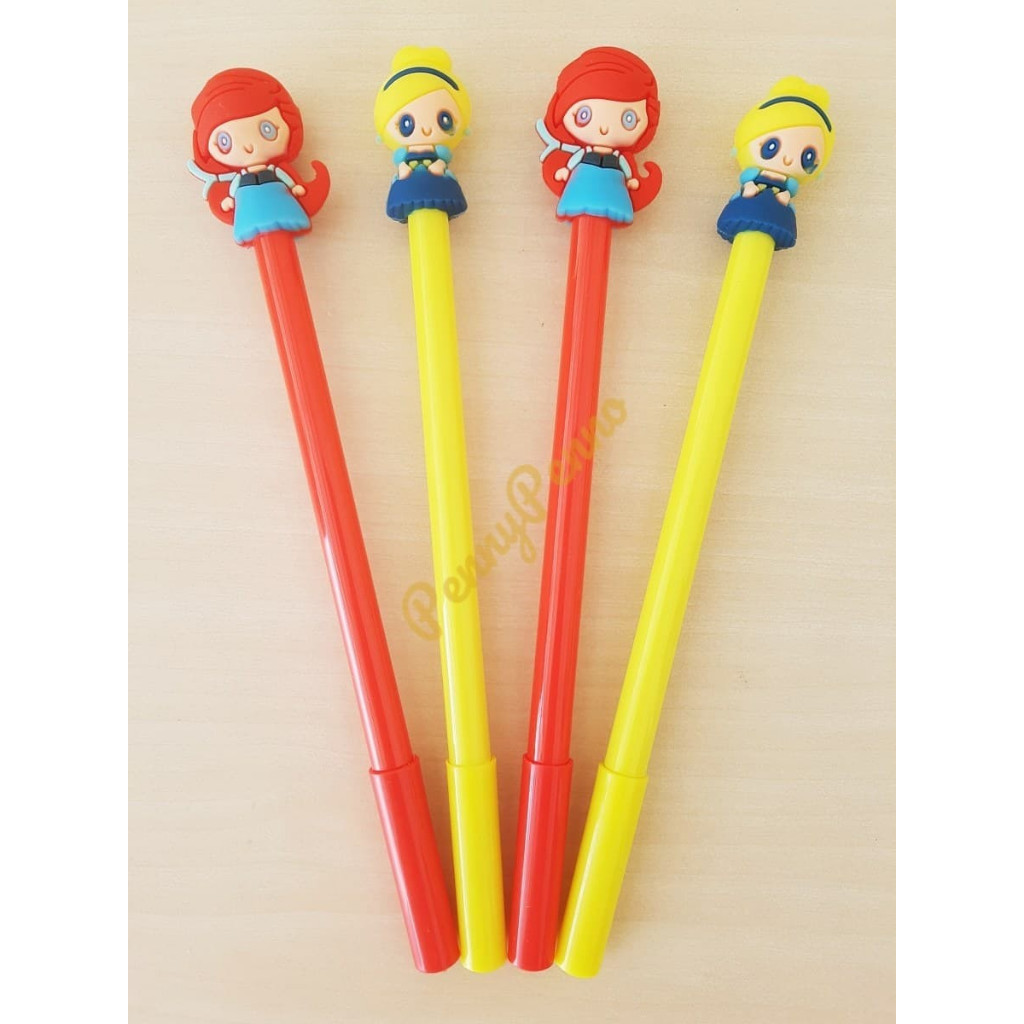 

Pulpen Gel Model Princess / Frozen / Mickey / Minnie / Payung / Tongkat / Gunting