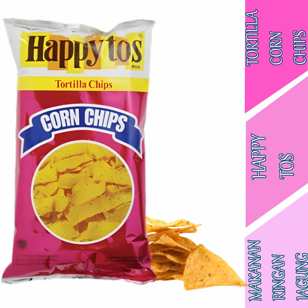 

Tortilla Corn Chips - Happy Toss - Makanan Ringan Rasa Original - 140gr