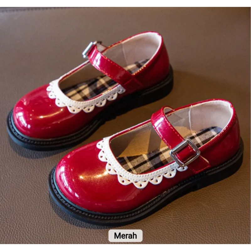 sepatu anak perempuan motip Renda  tali /sepatu balita anak lucu kekinian  murah baby shoes
