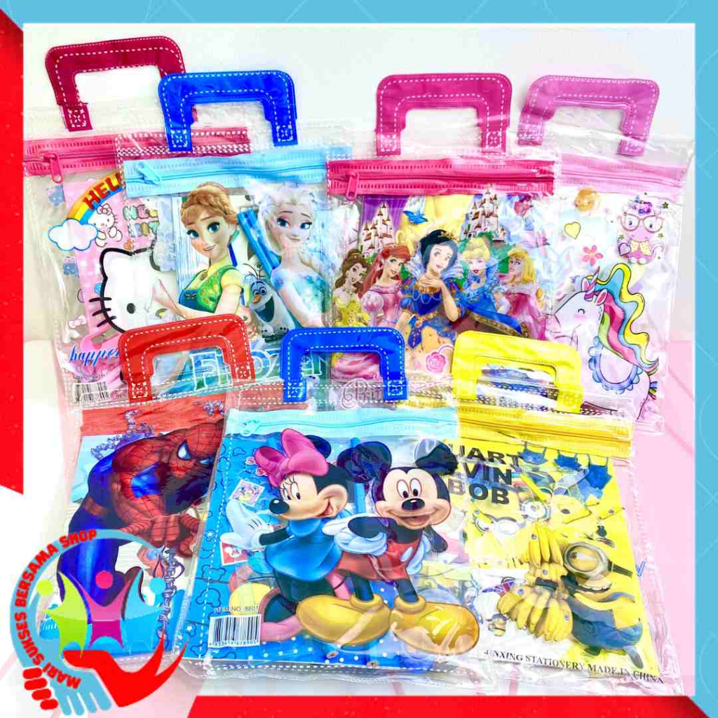 

MSBS Alat Tulis Set 6IN1 Stationery Set Lucu Karakter Perlengkapan Sekolah Anak-Anak TK Souvenir Ulang Tahun Anak Alat Tulis Birthday Souvenir Hampers 6 IN 1