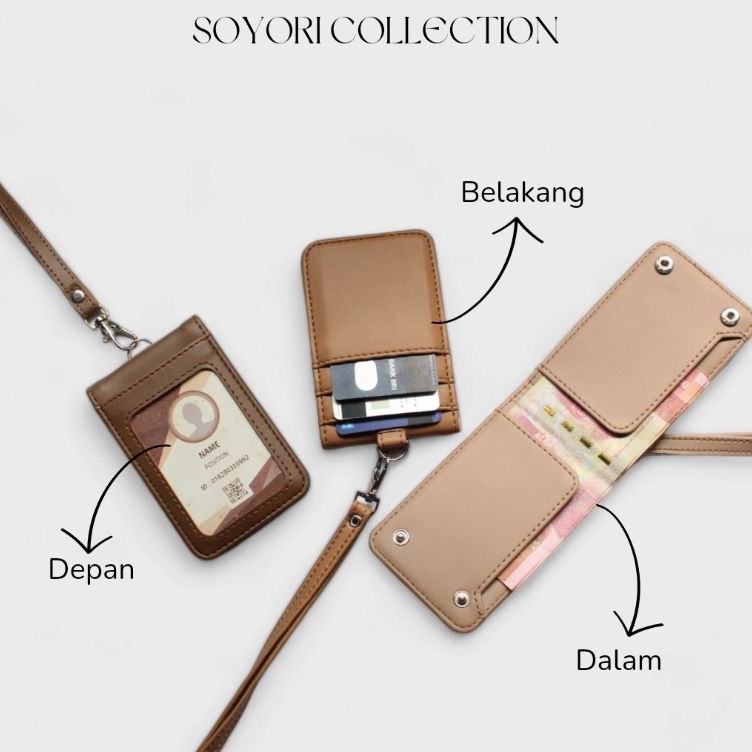 

KODE V22G id card holder namtag lanyard dompet uang SID5