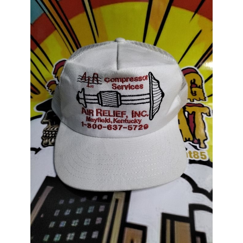 Vintage " ALR Compressor Service " Trucker Hat / Topi Jaring