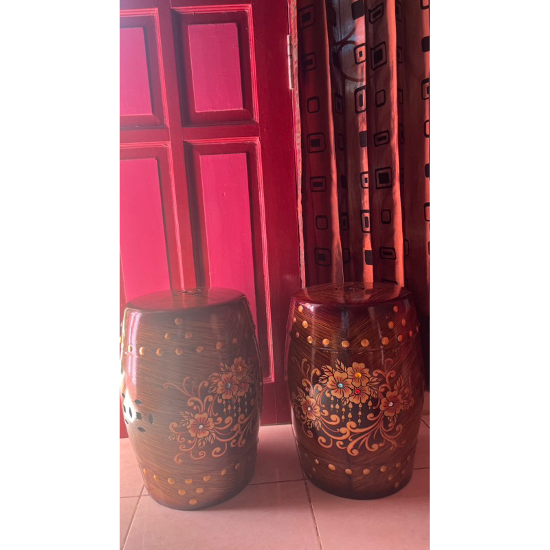 tempat duduk dan pajanga guci original import bahan porselen tahan banting