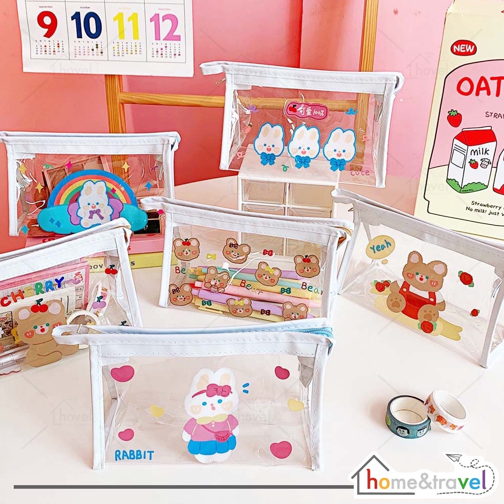 

PRODUK UNGGULAN HOVELSHOP Travel Pouch Dompet Mika Pensil Tempat Alat Tulis Make Up Storage Karakter Lucu Multifungsi