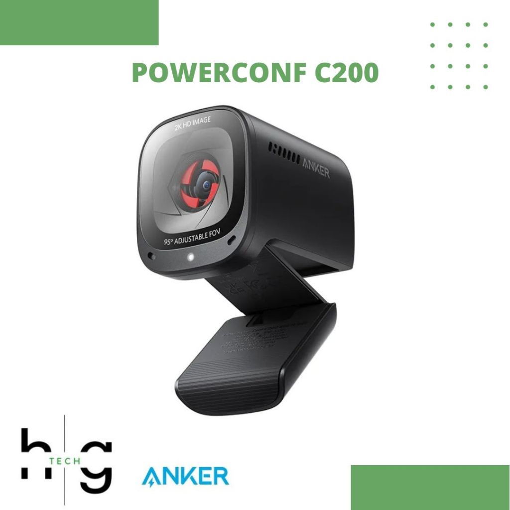 Anker A3369 PowerConf C200 2K Webcam untuk PC / Laptop dengan Mikrofon Stereo AI