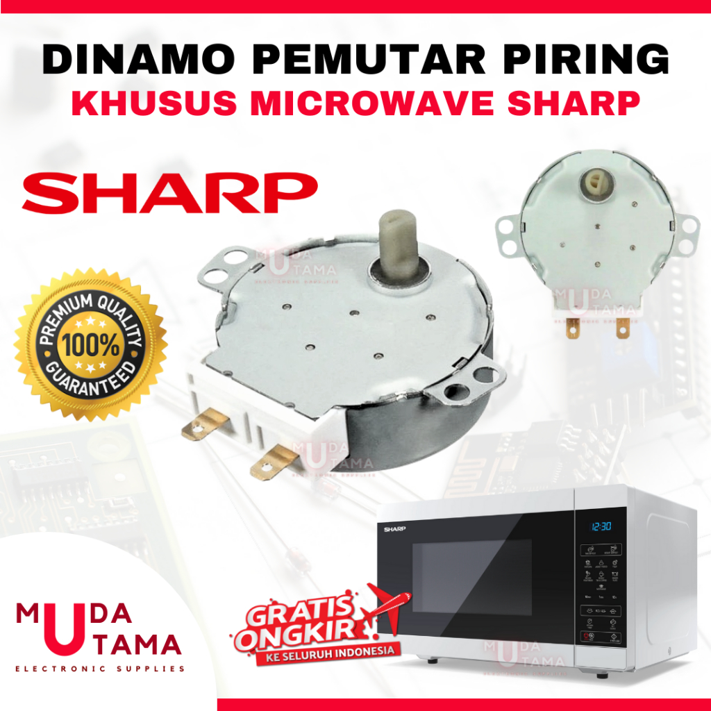 DINAMO PEMUTAR PIRING MICROWAVE SHARP | PUTARAN PIRING MICROWAVE SHARP | MOTOR PEMUTAR PIRING SHARP 