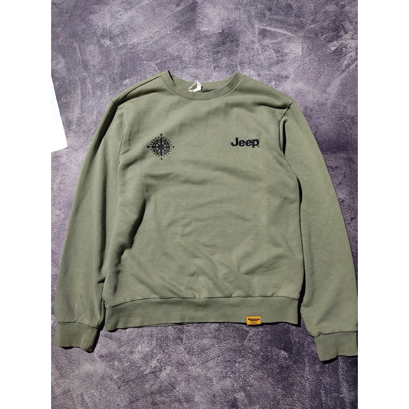 Crewneck Jeep hijau Tua Original