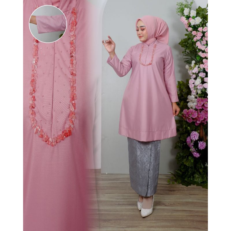 Set Kebaya Tunik +Rok Songket /Bahan Katun