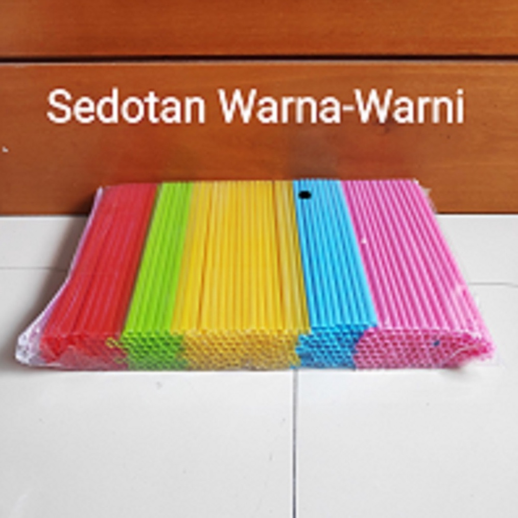 SEGERA BELI Sedotan  drinking strow panjang 25cmSedotan Warnawarni