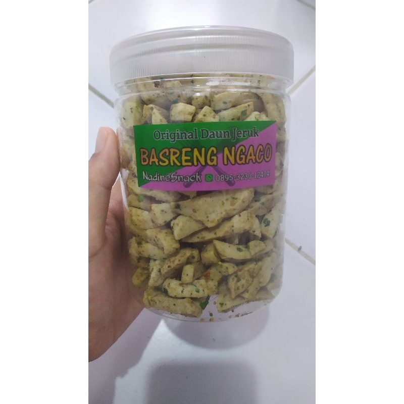 

Basreng viral bumbu melimpah bakso goreng original daun jeruk toples kecil 300gr