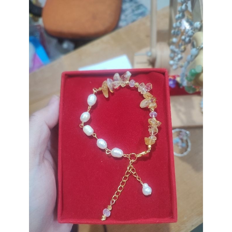 Citrine Bracelet Gelang batu alam citrine kuning