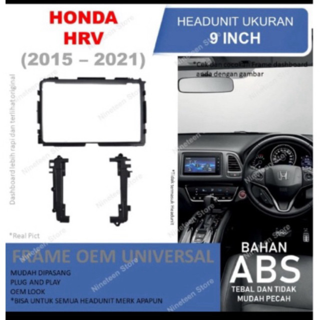 frame headunit list HRV 9inch