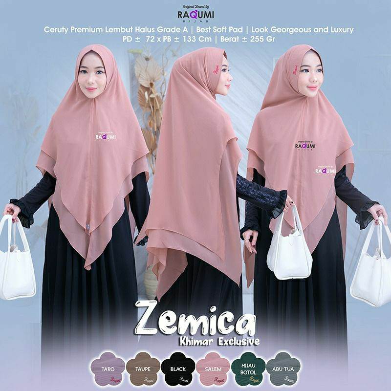 ZEMICA KHIMAR EXCLUSIVE ORI RAQUMI HIJAB
