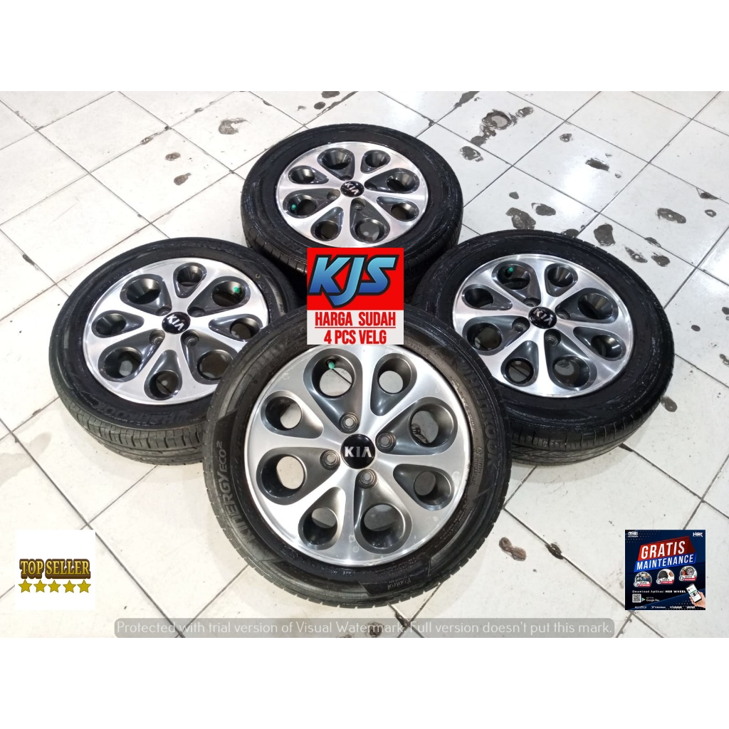 Velg Mobil Bekas R14 Copotan Ori Kia Picanto Pcd 4x100 Ban Bonus Ring 14 Buat Agya Ayla Sigra Calya 