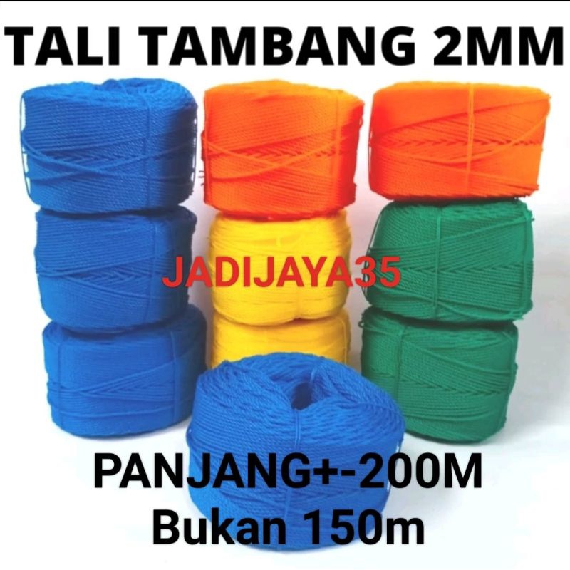 

(TERLENGKAP) TALI TAMBANG 2MM /TALI PE 2MM /TALI KENUR ATAU TALI PERTANIAN