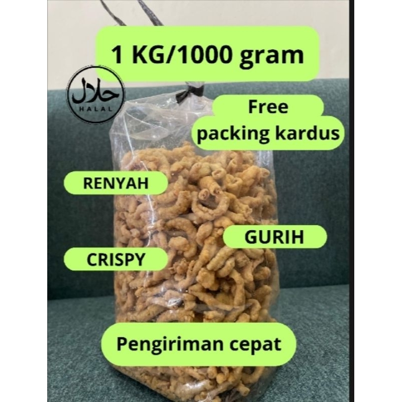 

Kripik Usus Ayam Rajanya Usus.Kripik Usus Kemasan 1kg Enak,Gurih,Renyah,Jaminan rasa