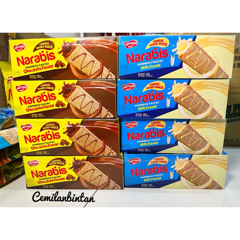

CemilanBintan(Narabis Coklat Sandwich Box 360gram)Milk