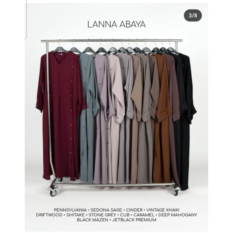 ALJENNA Shopee Video Lanna abaya , Fuse Khimar , caramel , cinder , pensylvania mazen