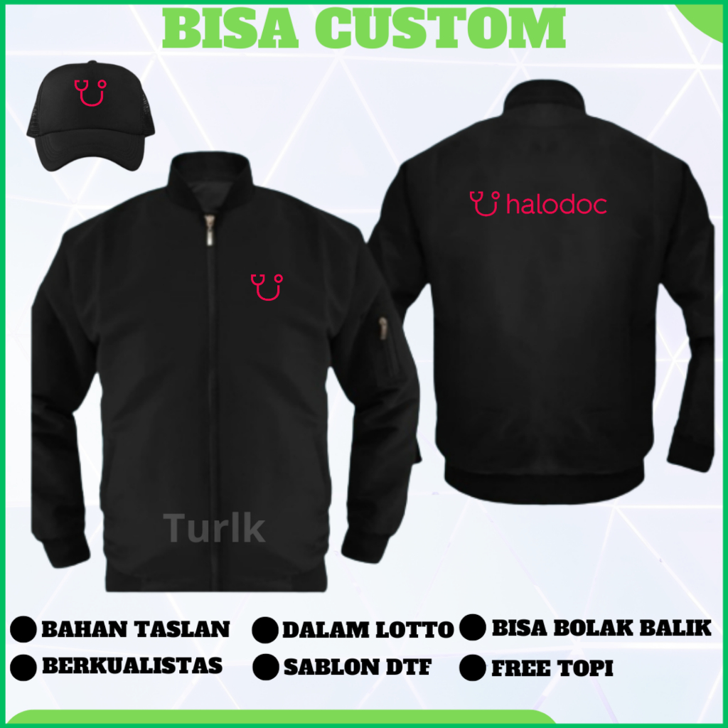 Jaket Halodoc Jaket Bomber Halodoc Custom