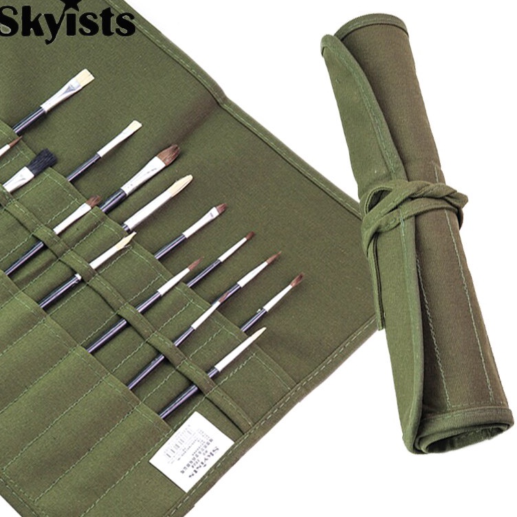 

KODE M23Z skyists brush holdertempat kuas roll up 22 holes kuas tidak termasuk