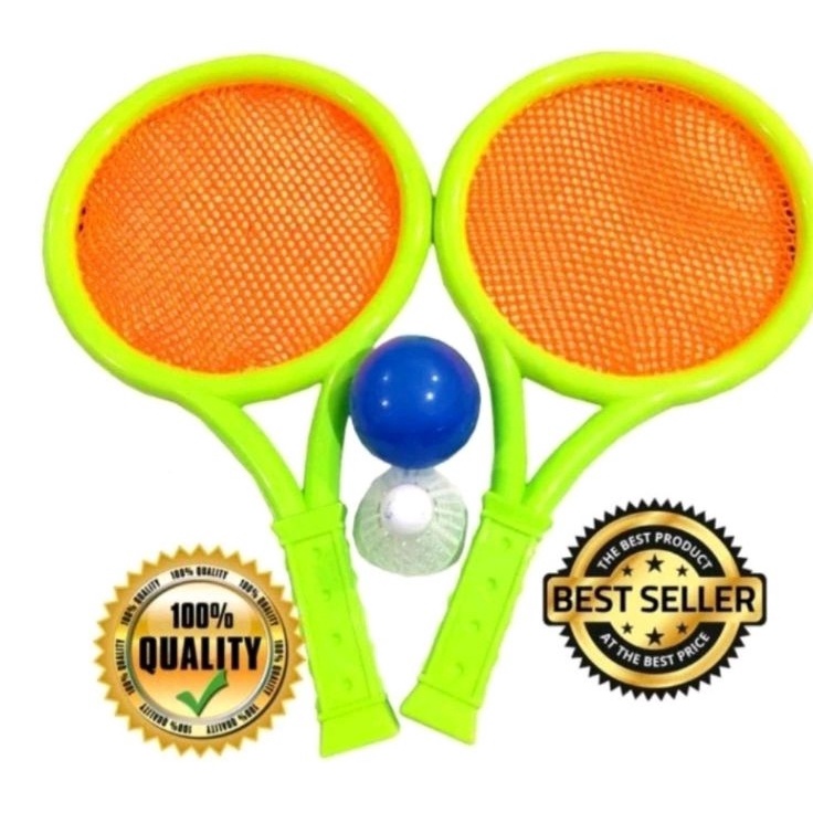 Super Model  Mainan Edukasi Raket Tenis Anak Kecil isi Sepasang Lucu Murah Olahraga
