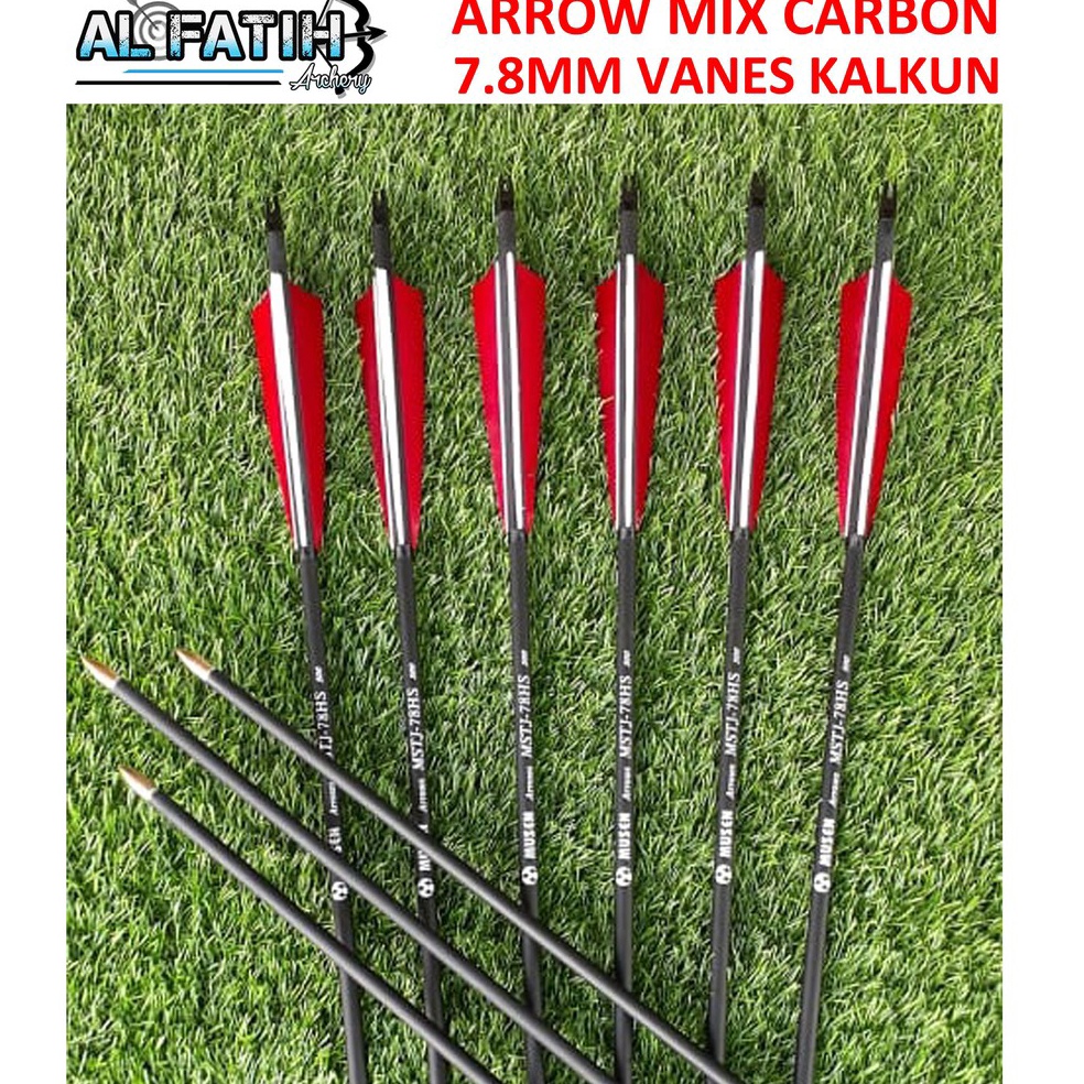 Arrow Mix Carbon Musen 78mm Spine 5  Vanes Kalkun Import t K3E8