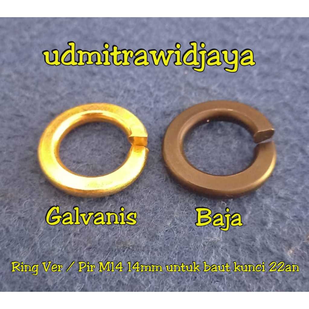 Ring per ver pir baja galvanis stainless 14mm kunci 22 / ringpir baja m14 / ring ver baja M14 lebar 