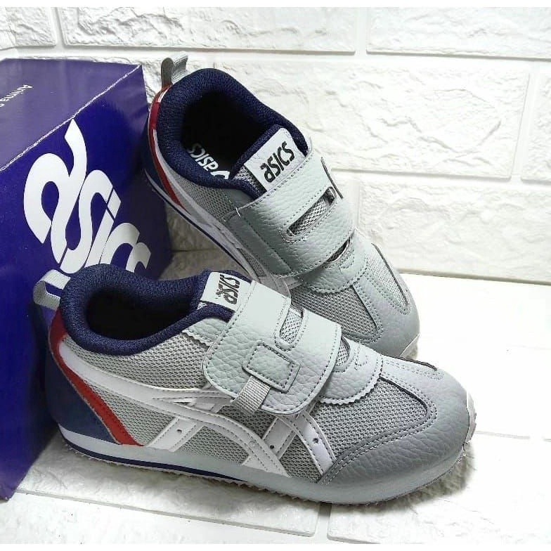 KODE C44X Sepatu Sport Anak Imitasi Asics Abu Putih