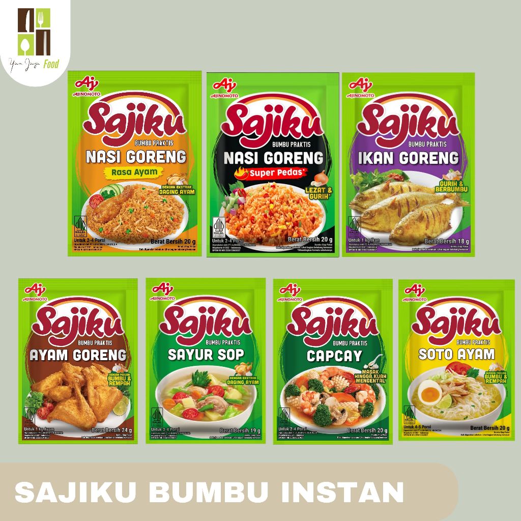 

Sajiku Bumbu Praktis / Bumbu Instan Sajiku Bumbu Instan/Praktis Nasi Goreng Ayam/Pedas/Ayam Goreng 5 PCS