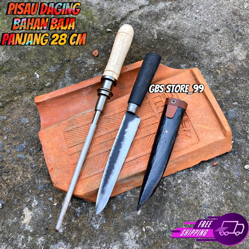 MURAH PISAU DAGING DAN STIK ASAHAN PISAU - PISAU DAPUR SUPER TAJAM