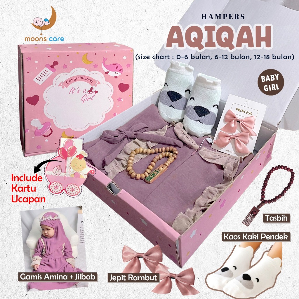 hampers bayi aqiqah Hampers baju Gamis  Bayi Aqiqah - Kado Bayi Sholehah - Hampers BabyGirl