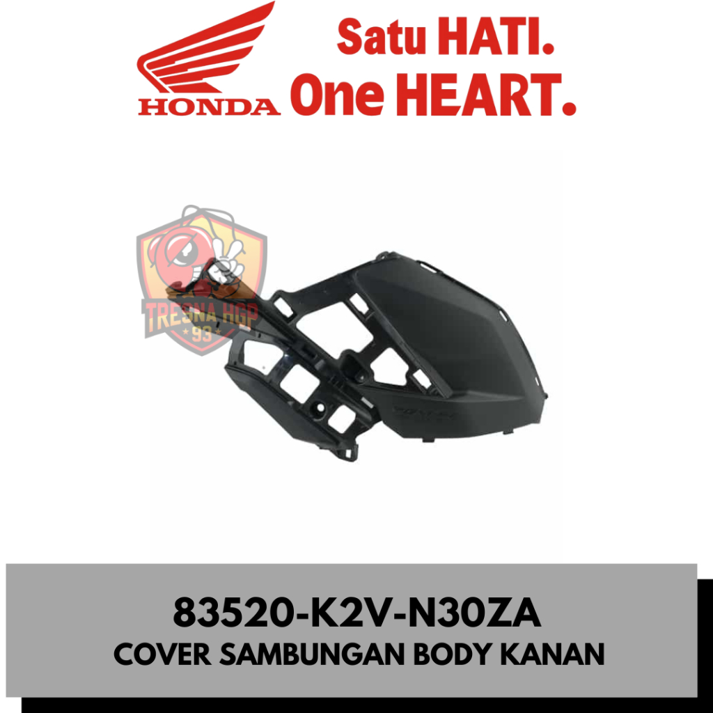 83520-K2V-N30ZA COVER SAMBUNGAN BODY KANAN NEW VARIO 125 ESP K2V ORIGINAL | COVER R BODY SIDE 83520K