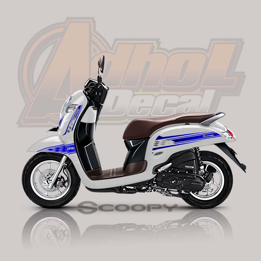 STICKER STRIPING VARIASI SCOOPY | STRIPING HONDA SCOOPY 2017 2018 2019 2020 SIMPLE MOTIF 028