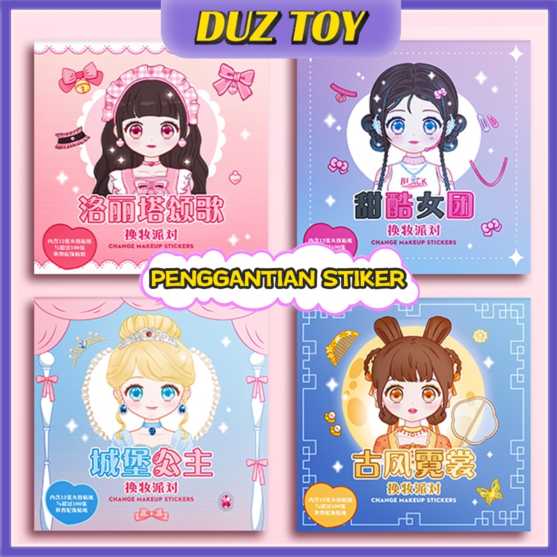Stiker Wajah Muka Mainan Anak Change Makeup