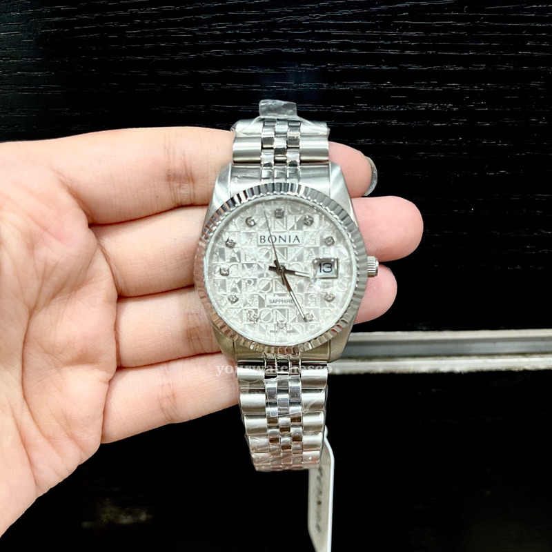 JAM TANGAN BONIA WANITA MONOGRAM BNB10550-1316 B10550 B 10550