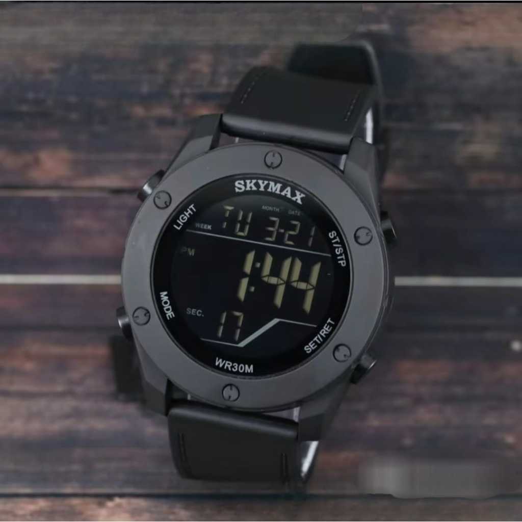 ( BISA COD ) JAM TANGAN SKYMAX 2211 ORIGINAL DIGITAL ANTI AIR STRAP RUBBER SPORTY FREE BOX FREE BATE