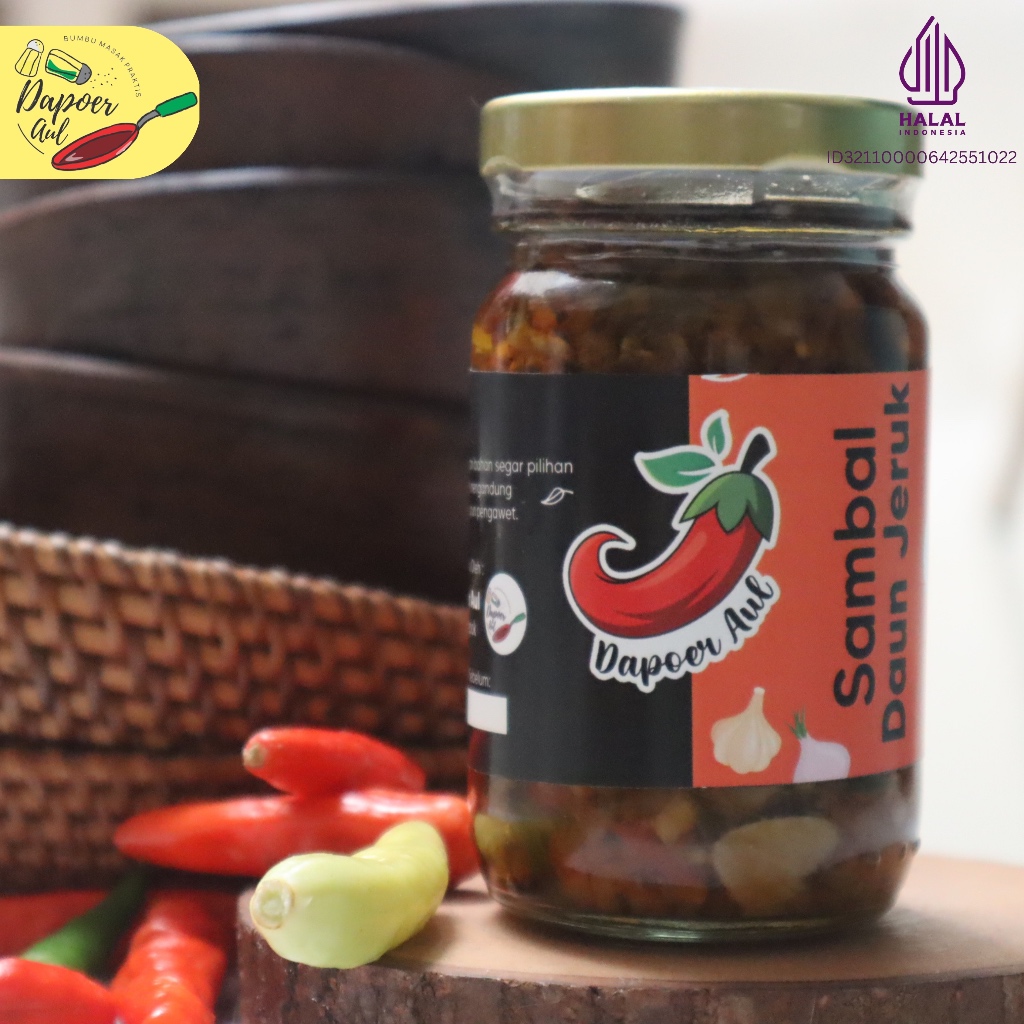 

Sambal Daun Jeruk Dapoer aul ukuran 115 gr botol kaca, tanpa MSG & pengawet kimia