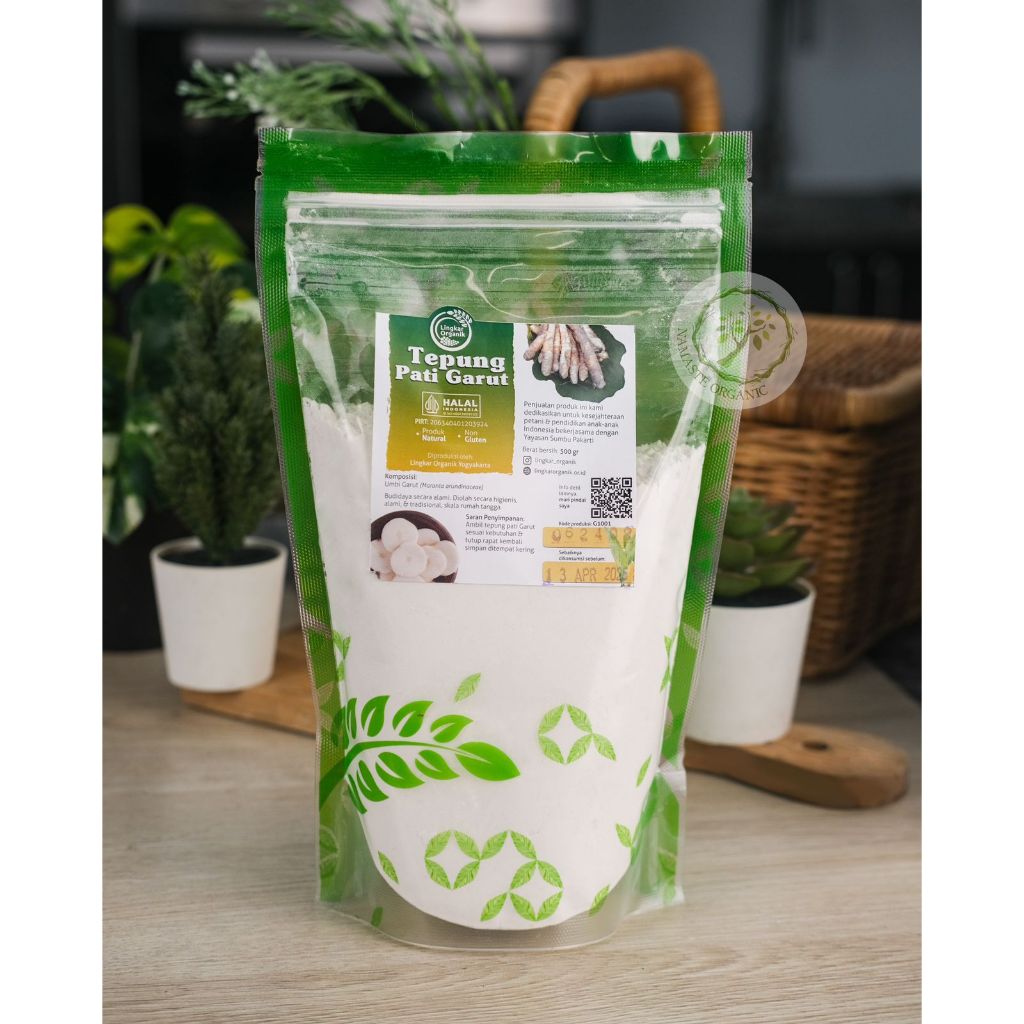 

LINGKAR ORGANIK - TEPUNG PATI GARUT - ARROWROOT POWDER 500GR