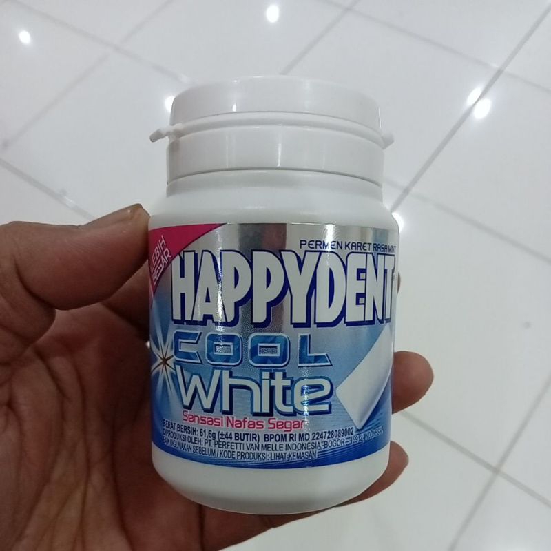 

Happydent Cool White Permen Karet Rasa Mint 70 gram Botol