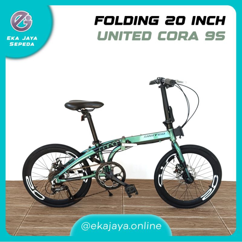 Sepeda Lipat Folding 20 Inch UNITED CORA 9 Speed [Second]