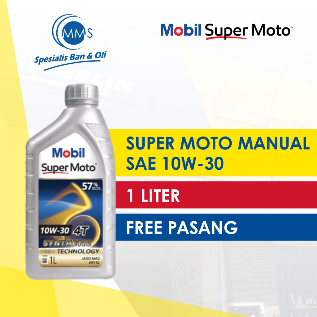 Oli Motor Manual MOBIL SUPER MOTO SAE 10W-30 1 Liter