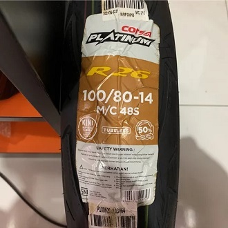 CORSA R26 100/80-14 BAN LUAR MATIC RING 14 TUBLESS CORSA PLATINUM R26