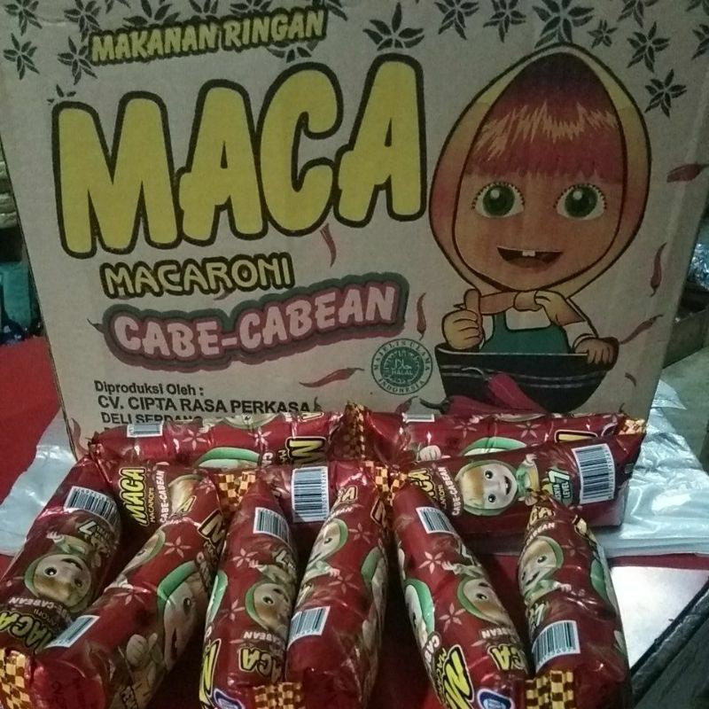 

MAKANAN RINGAN MAGA MACARONI CABE CABEAN PEDASNYA LEVEL 8 | 1 RENCENG ISI 10