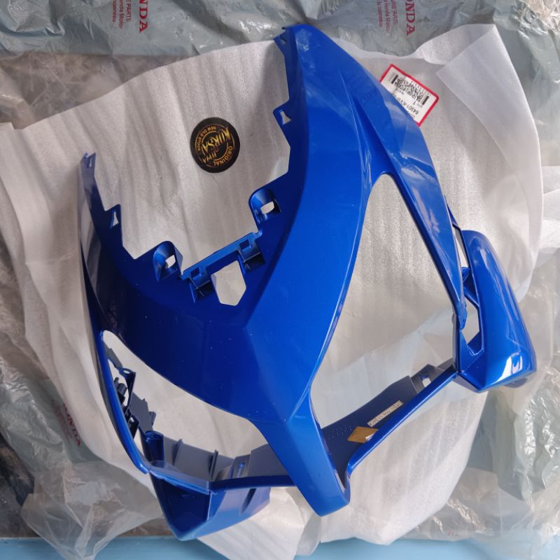 Cover body bodi tameng panel dasi dada depan honda vario 110 vario110 karbu lama old pertama biru as